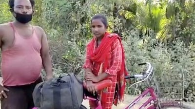 Jyoti Kumari with her father