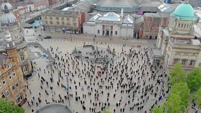 Protesters gather in Hull