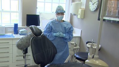 Dental nurse in PPE