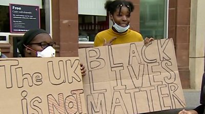 Protesters in Wolverhampton