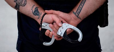 French police handcuffs