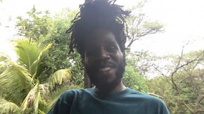 Chronixx being interviewed at his home in Jamaica