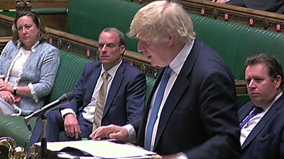 Boris Johnson and Tory front bench