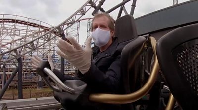 David Sillito on a rollercoaster