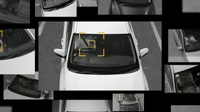 Camera focusing on a car