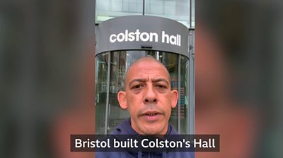 Bristol poet Lawrence Hoo has recited prose in the city centre following the fall of the statue of slave trader Edward Colston.