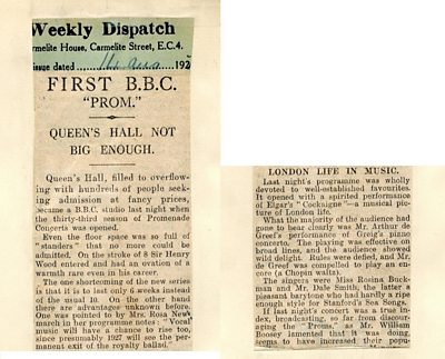 Newspaper cutting with headline 'First 鶹ҳ Prom - Queen's Hall not big enough'