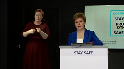 Nicola Sturgeon said the government's focus is on those shielding and getting schools back open