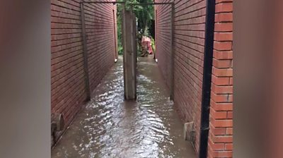 Flooding outside Birmingham home