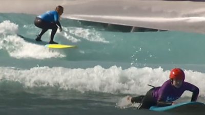 Surf therapy courses can help people with mental health problems increase their confidence and reduce anxiety.