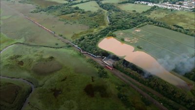Investigations begin into railway diesel spill at Llangennech