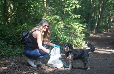 Campaigners say if people pick up litter as they walk their dogs it will make a big difference.