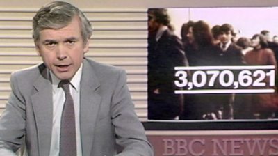 News bulletin being read about jobless figures