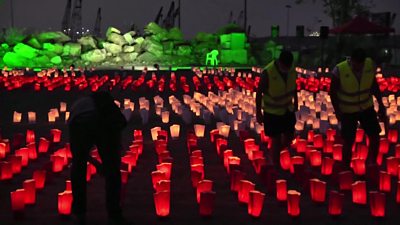A candle vigil in Beirut