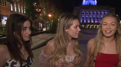Three young women