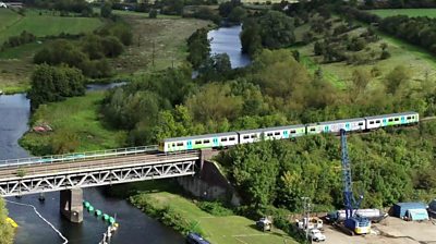 Hydrogen-powered train makes UK maiden journey - BBC News