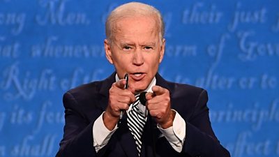 Joe Biden accused President Trump of lying about the issues around Covid-19 in the first US election debate.