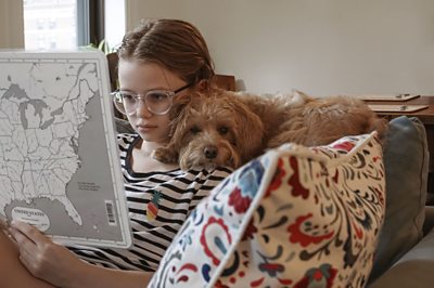 Girl with dog