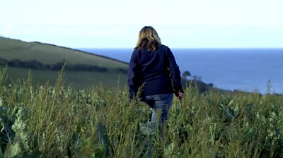 Cathy in a field