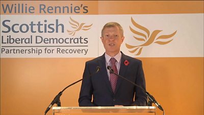 The Scottish LibDem leader tells his party's virtual autumn conference that Scotland needs hope and unity after a "decade of division".