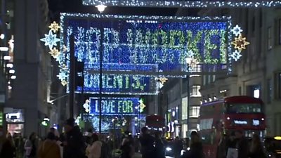 Oxford Street lights switched on 2020