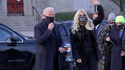 Lady Gaga and Joe Biden