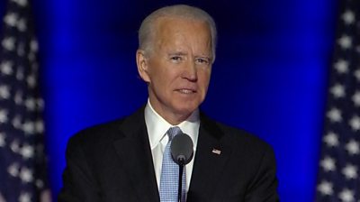 Joe Biden's first speech as President-elect - BBC Newsround