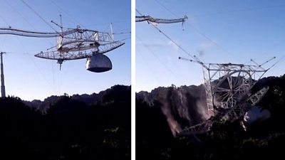 Arecibo telescope collapse