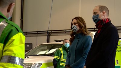 Duke and Duchess of Cambridge meet Scottish ambulance staff