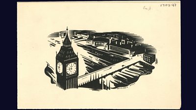 Woodcut of Big Ben