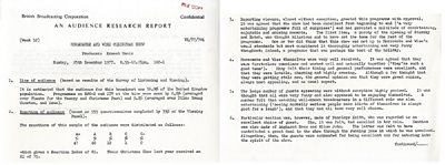 Typewritten Audience Research report 