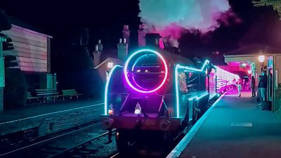 Steam train lights