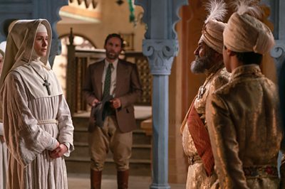 Sister Clodagh (GEMMA ARTERTON), Mr Dean (ALESSANDRO NIVOLA), General Toda Rai (KULVINDER GHIR), Dilip Rai (CHANEIL KULAR)(Image Credit: FX/Miya Mizuno)