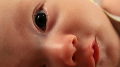 A baby's face