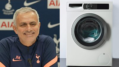 Tottenham Hotspur manage Jose Mourinho and a washing machine