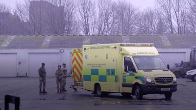 army helping ambulance service