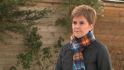 Nicola Sturgeon has urged people to stay at home and not celebrate Hogmanay with other households