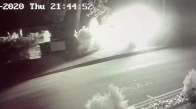 Explosion captured on CCTV