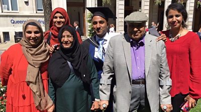 Ahsan-ul-Haq Chaudry and his family
