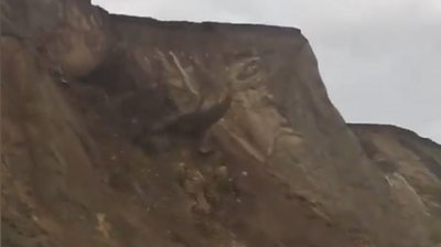 Cliff collapse in Norfolk