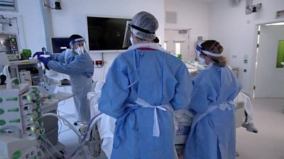 ICU staff at London's University College Hospital