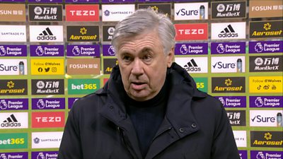 Wolves v Everton: 'We played the game we planned - Carlo Ancelotti