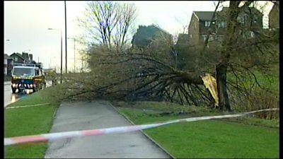 BBC Archive 2007: UK struck by storms - BBC