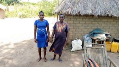 Angelina Sidoro is pictured with her daughter Monica in South Sudan.