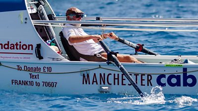 Frank Rothwell rowing boat