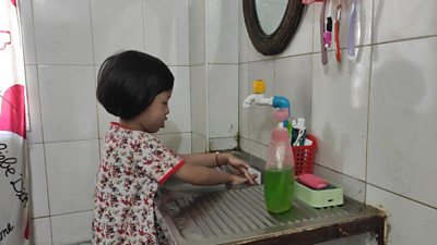 Myanmar child handwashing covid 2021