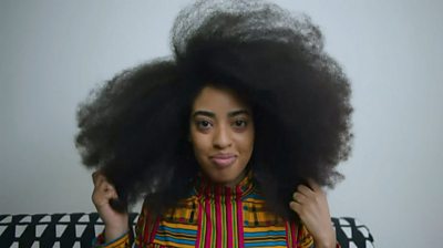 Black woman with clearance afro