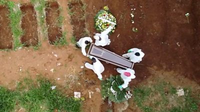 Mass grave for Covid-19 victims in Brazil