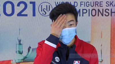 Nathan Chen looks surprised