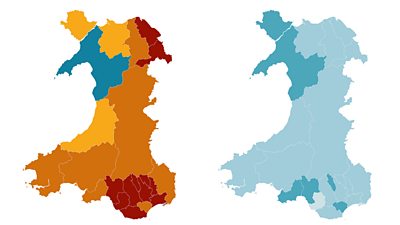 Maps of case rates in Wales